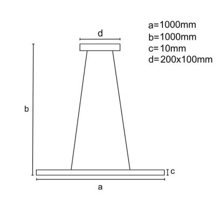 LED Reguliuojamas pakabinamas sietynas LED/40W/230V 3000-6500K juoda + nuotolinio valdymo pultas