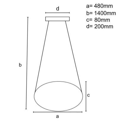 LED Reguliuojamas pakabinamas sietynas LED/40W/230V 3000-6500K juoda + nuotolinio valdymo pultas