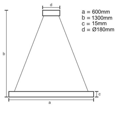 LED Reguliuojamas pakabinamas sietynas LED/40W/230V 3000-6500K + nuotolinio valdymo pultas