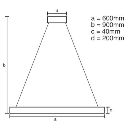 LED Reguliuojamas pakabinamas sietynas LED/42W/230V 3000-6500K diametras 60 cm + nuotolinio valdymo pultas