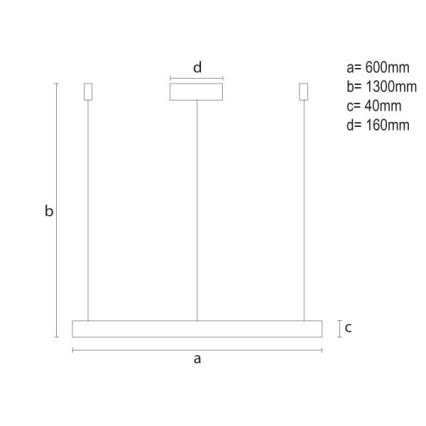 LED Reguliuojamas pakabinamas sietynas LED/42W/230V 3000-6500K + nuotolinio valdymo pultas