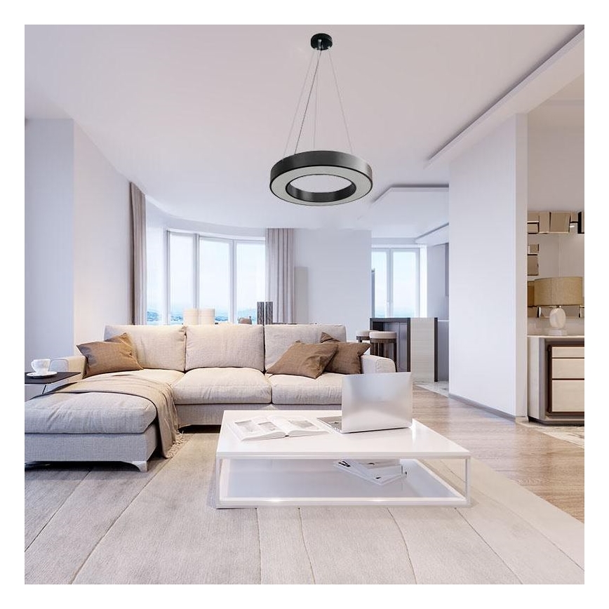 LED Reguliuojamas pakabinamas sietynas LED/45W/230V 3000-6500K juoda + nuotolinio valdymo pultas