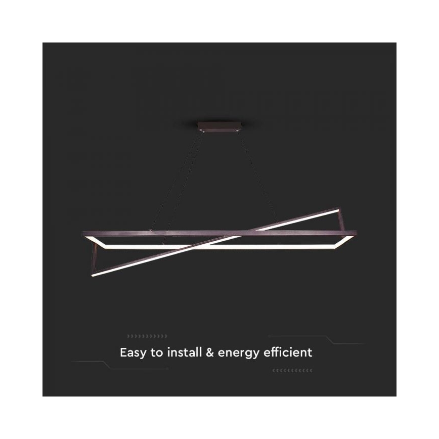 LED Reguliuojamas pakabinamas sietynas LED/45W/230V 3000K 114 cm juoda