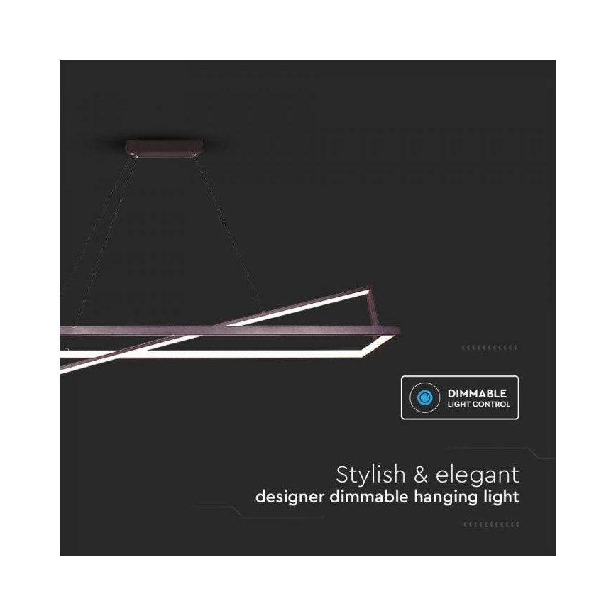 LED Reguliuojamas pakabinamas sietynas LED/45W/230V 3000K 114 cm juoda