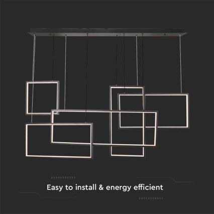 LED Reguliuojamas pakabinamas sietynas LED/45W/230V 3000K juoda