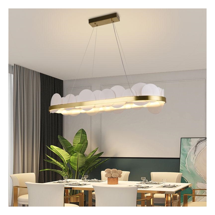 LED Reguliuojamas pakabinamas sietynas LED/50W/230V 3000-6500K auksas + nuotolinio valdymo pultas