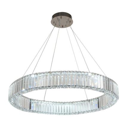 LED Pritemdomas krištolo pakabinamas sietynas LED/50W/230V 3000-6500K blizgus chromas + nuotolinio valdymo pultas