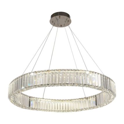 LED Pritemdomas krištolo pakabinamas sietynas LED/50W/230V 3000-6500K blizgus chromas + nuotolinio valdymo pultas