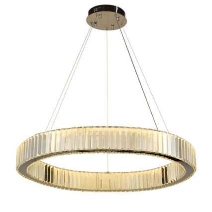 LED Pritemdomas krištolo pakabinamas sietynas LED/50W/230V 3000-6500K blizgus chromas + nuotolinio valdymo pultas