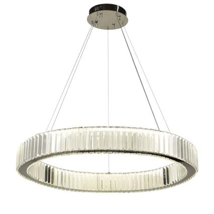 LED Pritemdomas krištolo pakabinamas sietynas LED/50W/230V 3000-6500K blizgus chromas + nuotolinio valdymo pultas