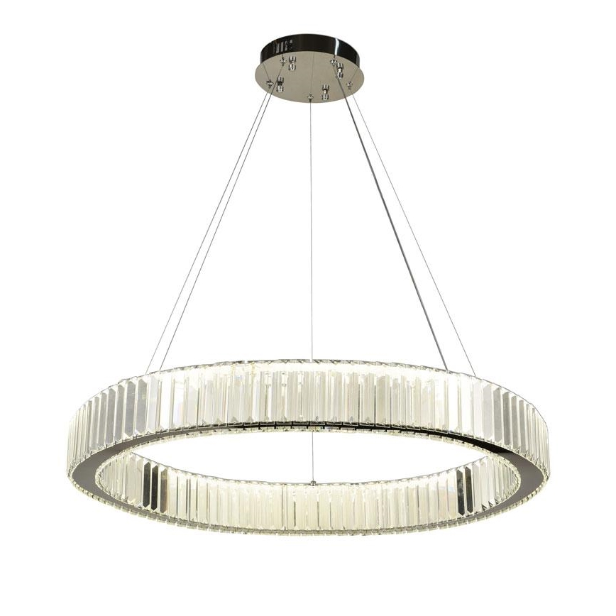LED Pritemdomas krištolo pakabinamas sietynas LED/50W/230V 3000-6500K blizgus chromas + nuotolinio valdymo pultas