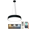 LED Reguliuojamas pakabinamas sietynas LED/50W/230V 3000-6500K juoda + nuotolinio valdymo pultas