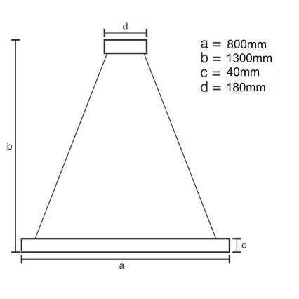 LED Reguliuojamas pakabinamas sietynas LED/55W/230V 3000-6500K auksas + nuotolinio valdymo pultas