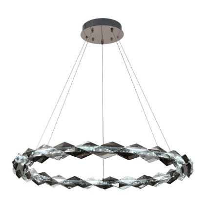 LED Pritemdomas krištolo pakabinamas sietynas LED/55W/230V 3000-6500K blizgus chromas + nuotolinio valdymo pultas