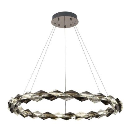 LED Pritemdomas krištolo pakabinamas sietynas LED/55W/230V 3000-6500K blizgus chromas + nuotolinio valdymo pultas