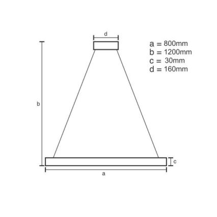 LED Reguliuojamas pakabinamas sietynas LED/55W/230V 3000-6500K + nuotolinio valdymo pultas