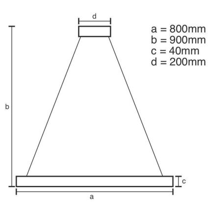 LED Reguliuojamas pakabinamas sietynas LED/55W/230V 3000-6500K + valdymo pultas