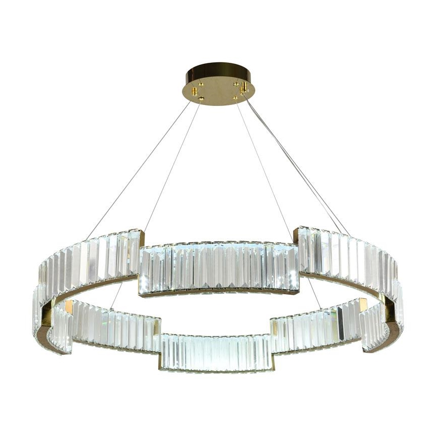LED šviesos reguliavimas krištolas Sietynas ant stygos LED/60W/230V 3000-6500K auksas + nuotolinio valdymo pultas
