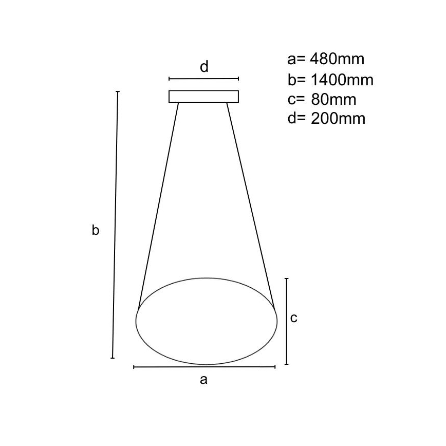 LED Reguliuojamas pakabinamas sietynas LED/65W/230V 3000-6500K auksas + nuotolinio valdymo pultas