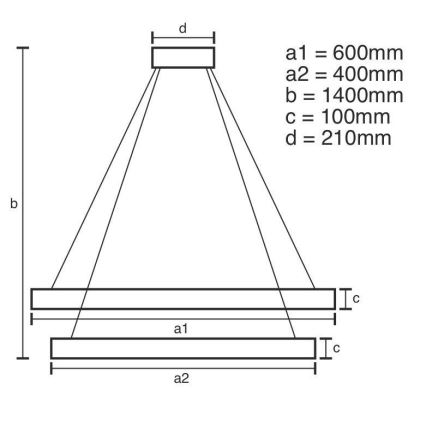 LED šviesos reguliavimas krištolas Sietynas ant stygos LED/65W/230V 3000-6500K chromas + nuotolinio valdymo pultas