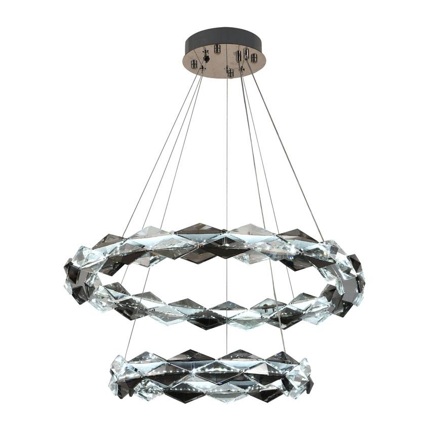 LED Pritemdomas krištolo pakabinamas sietynas LED/65W/230V 3000-6500K blizgus chromas + nuotolinio valdymo pultas