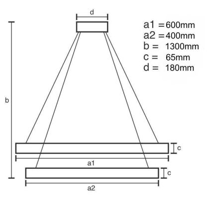 LED šviesos reguliavimas krištolas Sietynas ant stygos LED/65W/230V 3000-6500K chromas + nuotolinio valdymo pultas