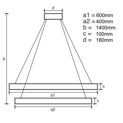 LED šviesos reguliavimas krištolas Sietynas ant stygos LED/65W/230V 3000-6500K chromas + nuotolinio valdymo pultas