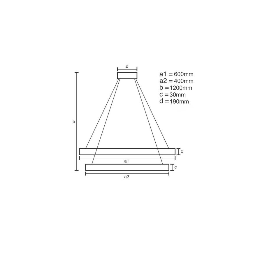 LED Reguliuojamas pakabinamas sietynas LED/65W/230V 3000-6500K + nuotolinio valdymo pultas