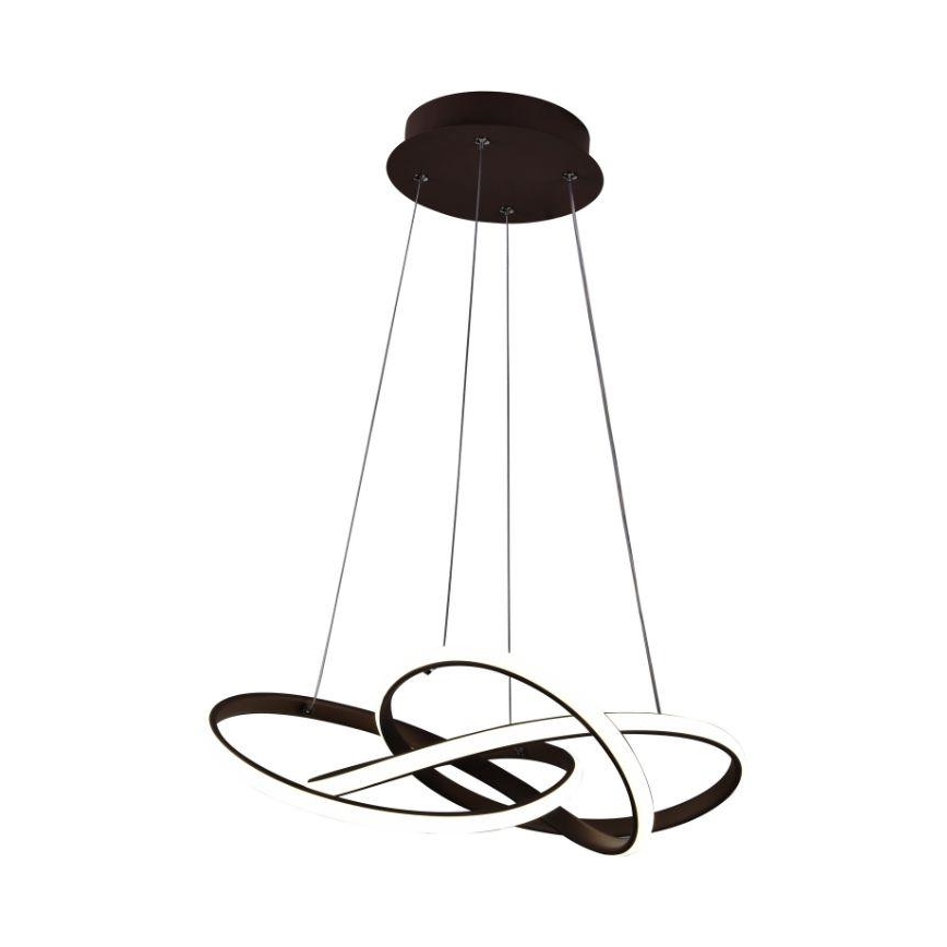 LED Reguliuojamas pakabinamas sietynas LED/65W/230V 3000-6500K ruda + nuotolinio valdymo pultas