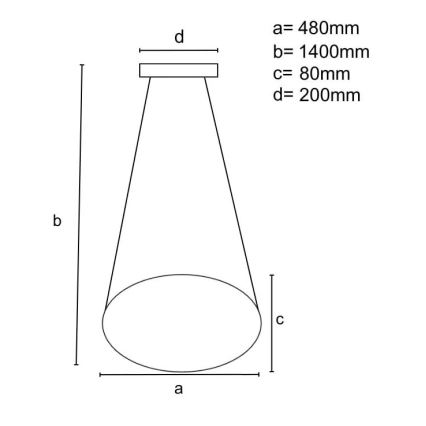 LED Reguliuojamas pakabinamas sietynas LED/65W/230V 3000-6500K ruda + nuotolinio valdymo pultas