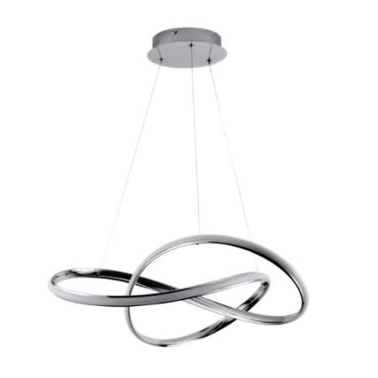 LED Reguliuojamas pakabinamas sietynas LED/70W/230V 3000-6500K diametras 60 cm blizgus chromas + nuotolinio valdymo pultas
