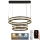 LED Reguliuojamas pakabinamas sietynas LED/70W/230V 3000-6500K diametras 60 cm juoda + nuotolinio valdymo pultas