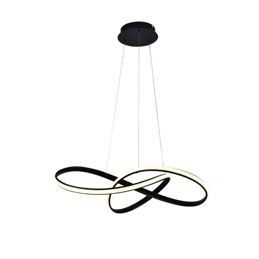 LED Reguliuojamas pakabinamas sietynas LED/70W/230V 3000-6500K diametras 60 cm juoda + nuotolinio valdymo pultas