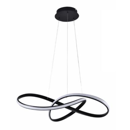LED Reguliuojamas pakabinamas sietynas LED/70W/230V 3000-6500K diametras 60 cm juoda + nuotolinio valdymo pultas