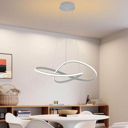 LED Reguliuojamas pakabinamas sietynas LED/70W/230V 3000-6500K diametras 55 cm + nuotolinio valdymo pultas