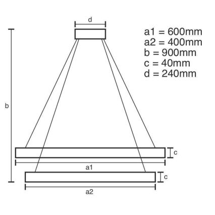 LED Reguliuojamas pakabinamas sietynas LED/70W/230V 3000-6500K + nuotolinio valdymo pultas