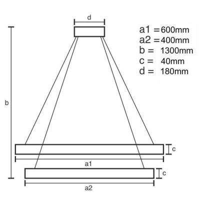 LED Reguliuojamas pakabinamas sietynas LED/70W/230V 3000-6500K + nuotolinio valdymo pultas