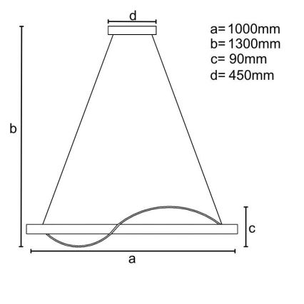 LED Reguliuojamas pakabinamas sietynas LED/70W/230V 3000-6500K + nuotolinio valdymo pultas