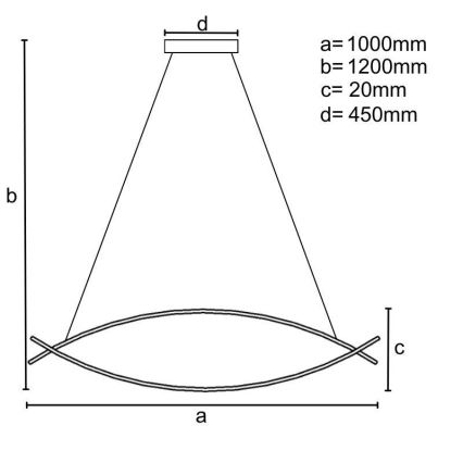 LED Reguliuojamas pakabinamas sietynas LED/70W/230V 3000-6500K + nuotolinio valdymo pultas