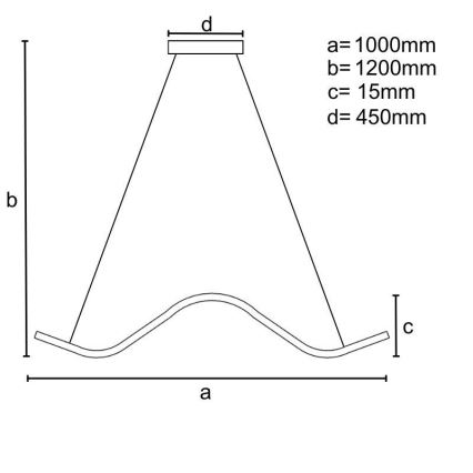 LED Reguliuojamas pakabinamas sietynas LED/70W/230V 3000-6500K + nuotolinio valdymo pultas