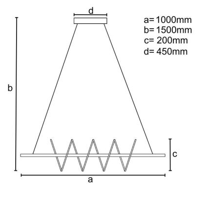 LED Reguliuojamas pakabinamas sietynas LED/70W/230V 3000-6500K + nuotolinio valdymo pultas