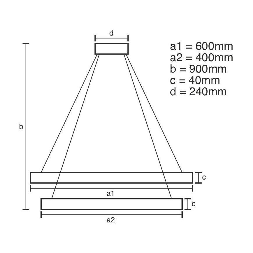LED Reguliuojamas pakabinamas sietynas LED/70W/230V 3000-6500K + valdymo pultas
