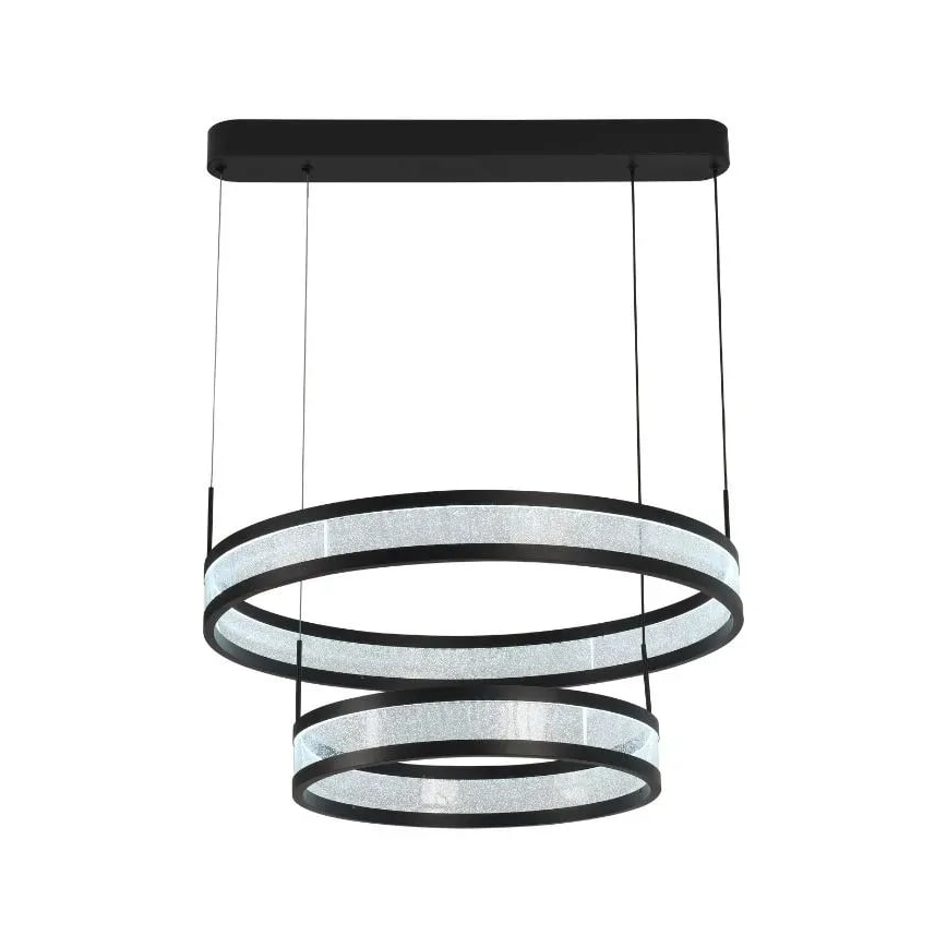 LED Reguliuojamas pakabinamas sietynas LED/70W/230V 3000-6500K diametras 60 cm juoda + nuotolinio valdymo pultas