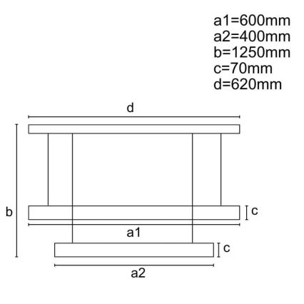LED Reguliuojamas pakabinamas sietynas LED/70W/230V 3000-6500K diametras 60 cm juoda + nuotolinio valdymo pultas