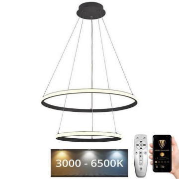 LED Reguliuojamas pakabinamas sietynas LED/75W/230V 3000-6500K diametras 60 cm + nuotolinio valdymo pultas