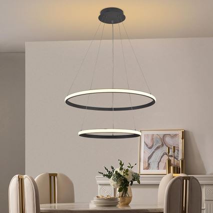 LED Reguliuojamas pakabinamas sietynas LED/75W/230V 3000-6500K diametras 60 cm + nuotolinio valdymo pultas