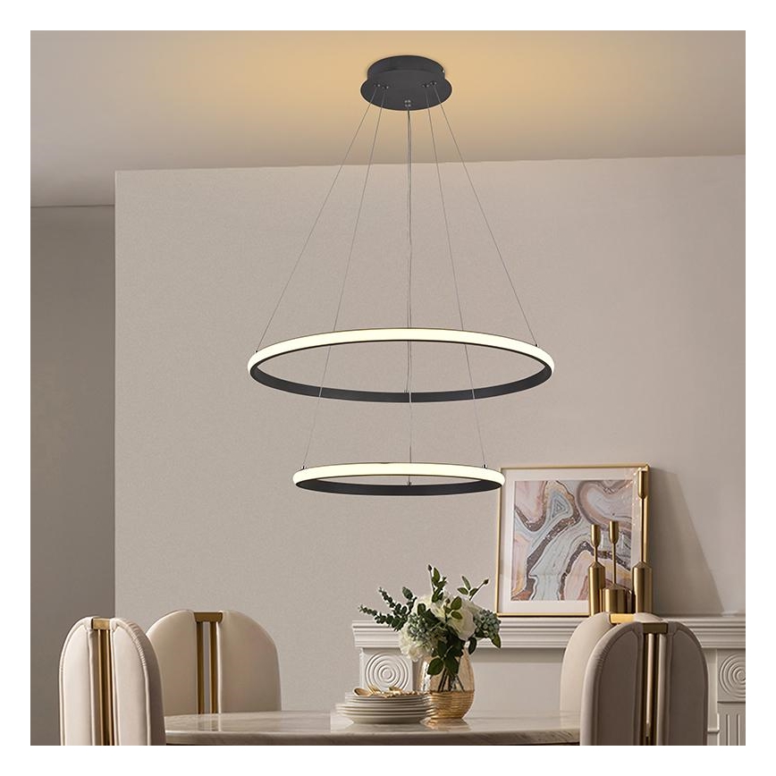 LED Reguliuojamas pakabinamas sietynas LED/75W/230V 3000-6500K diametras 60 cm + nuotolinio valdymo pultas