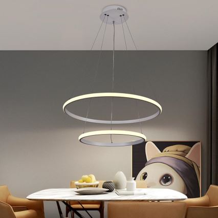 LED Reguliuojamas pakabinamas sietynas LED/75W/230V 3000-6500K diametras 60 cm + nuotolinio valdymo pultas