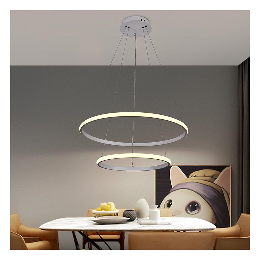 LED Reguliuojamas pakabinamas sietynas LED/75W/230V 3000-6500K diametras 60 cm + nuotolinio valdymo pultas