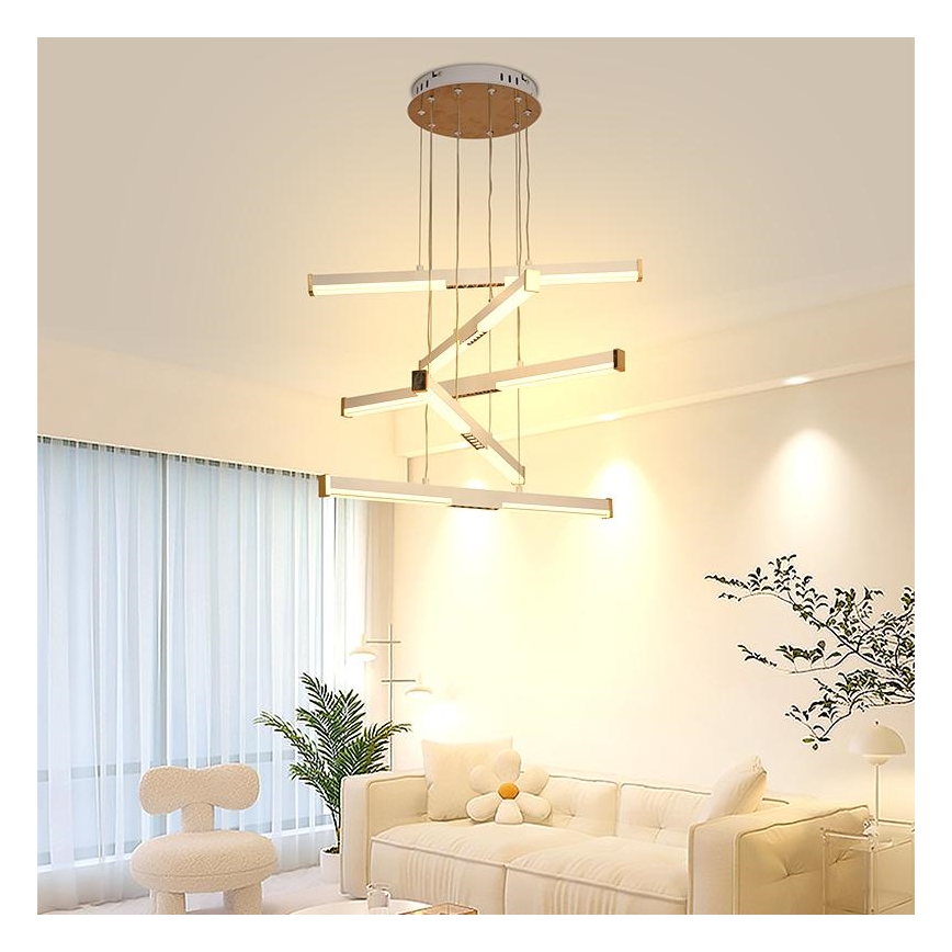 LED Reguliuojamas pakabinamas sietynas LED/75W/230V 3000-6500K diametras 60 cm + nuotolinio valdymo pultas